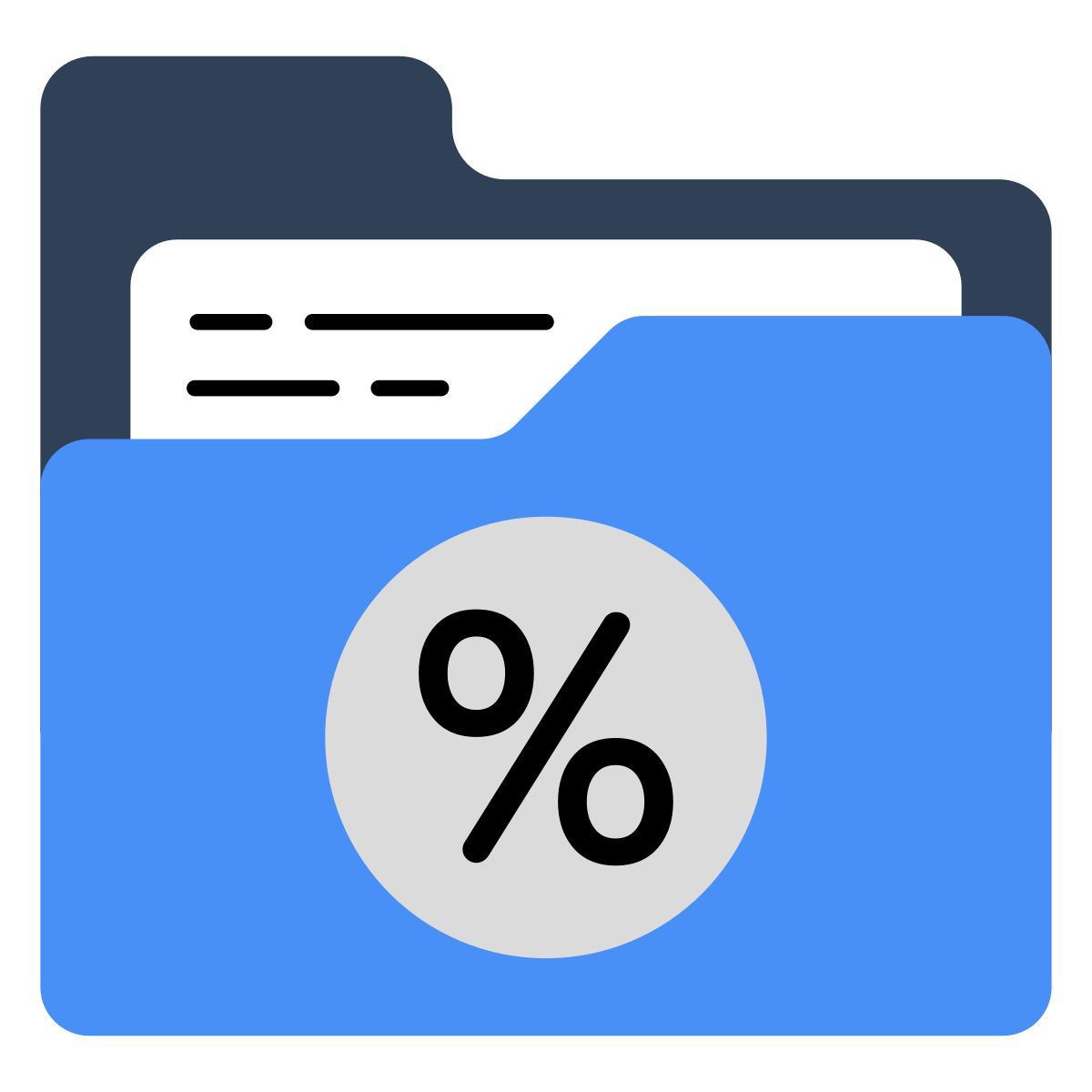 discount folder icon