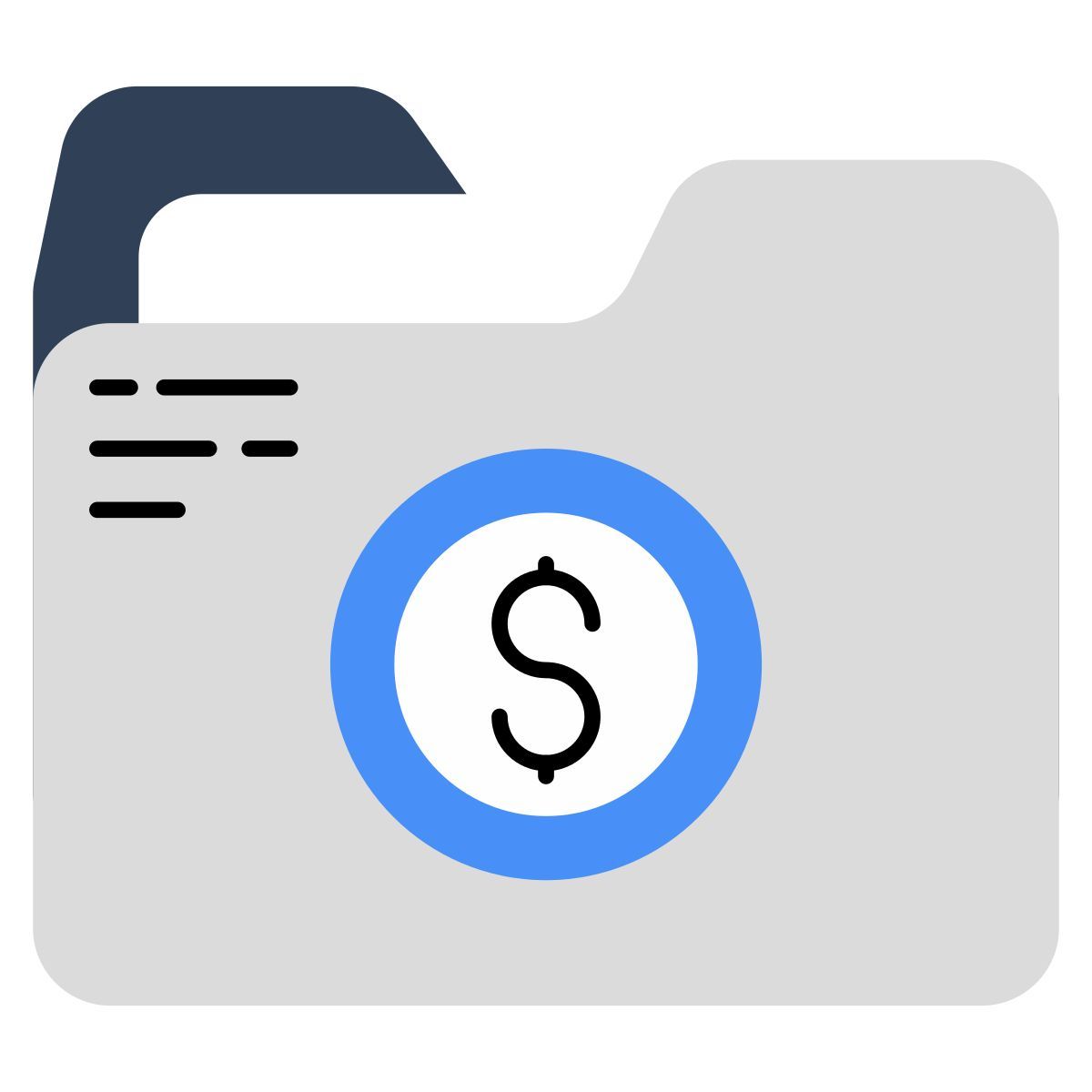 financial folder icon