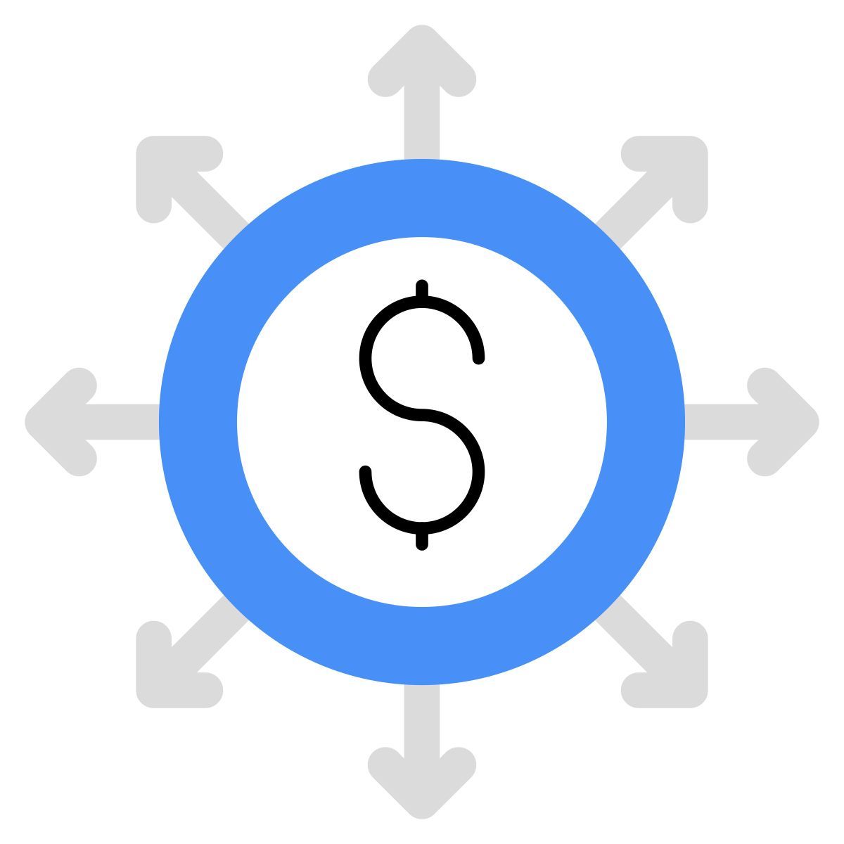 finanzieller abfluss icon