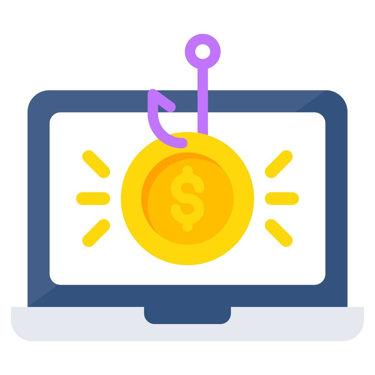 financial data phishing icon