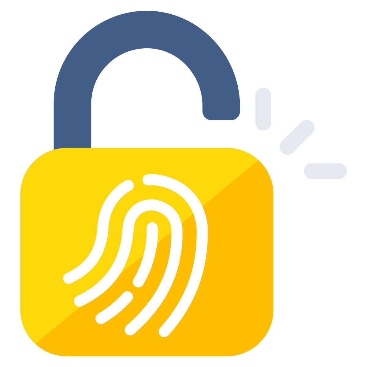 fingerprint lock icon