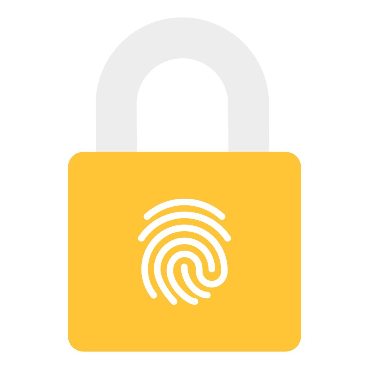 fingerprint lock icon