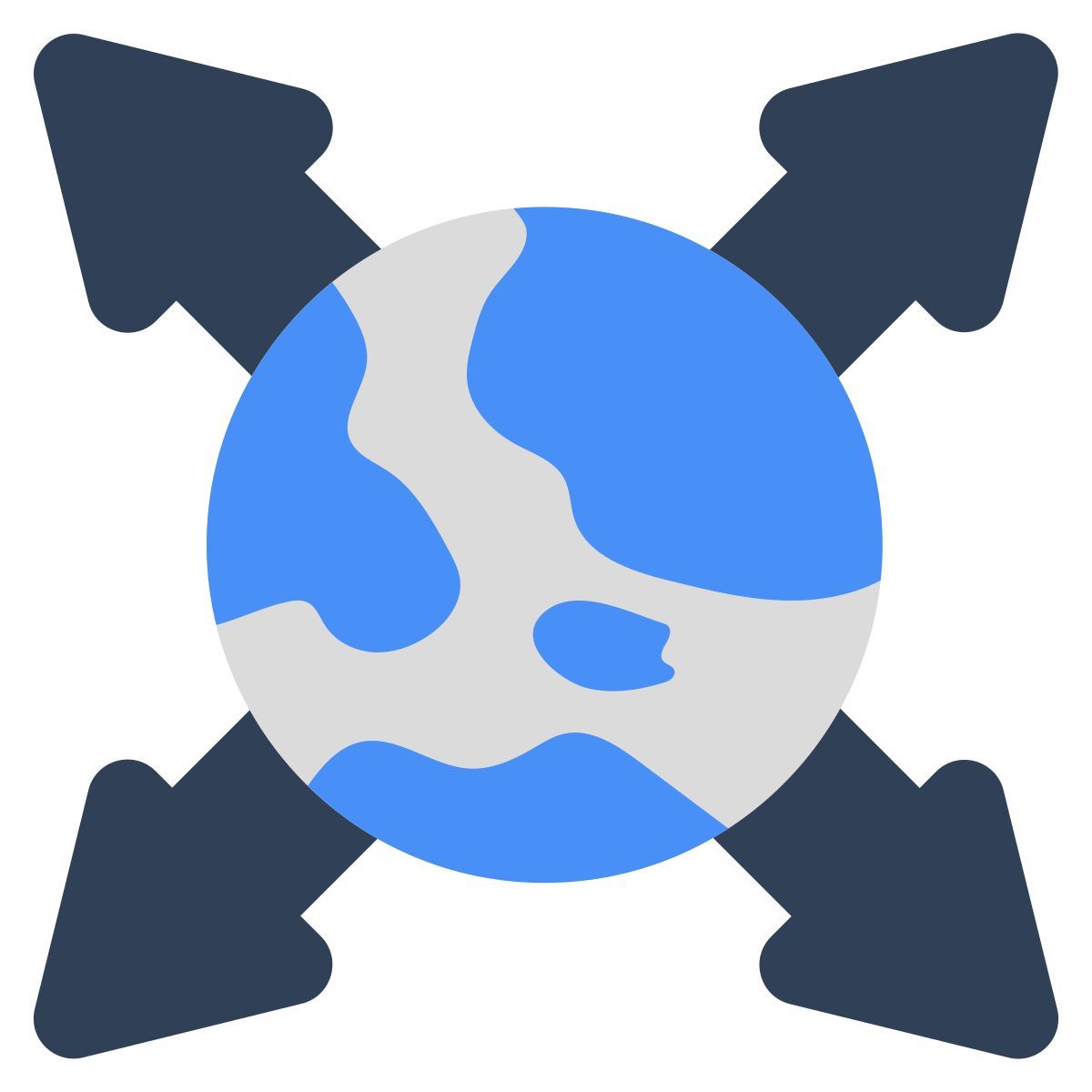 global directional arrows icon