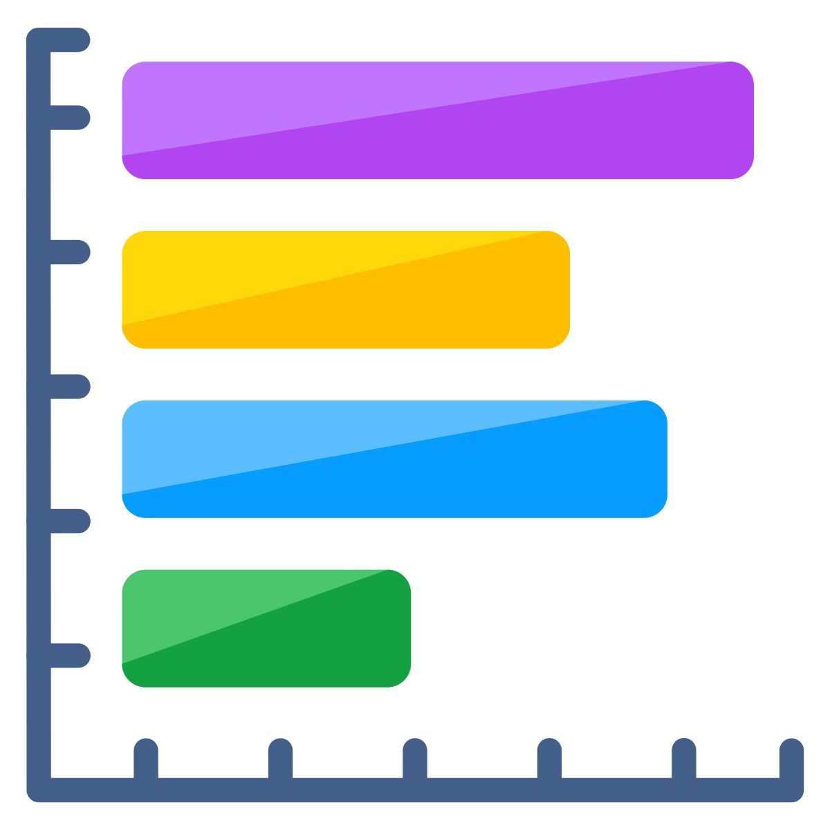 horizontal bar chart icon