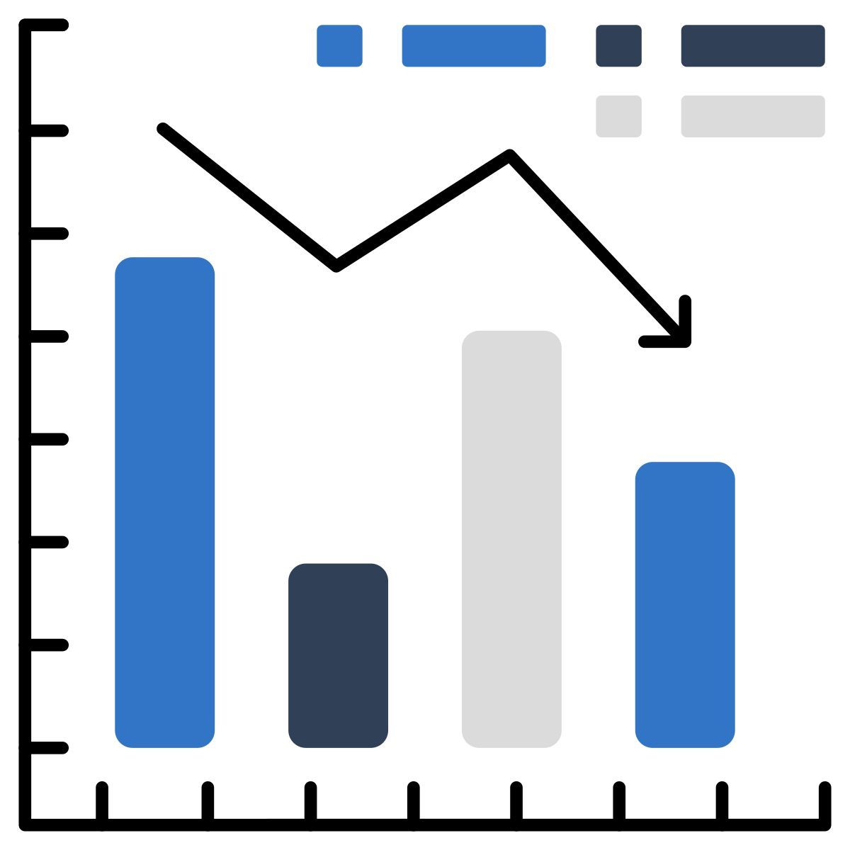 loss chart icon