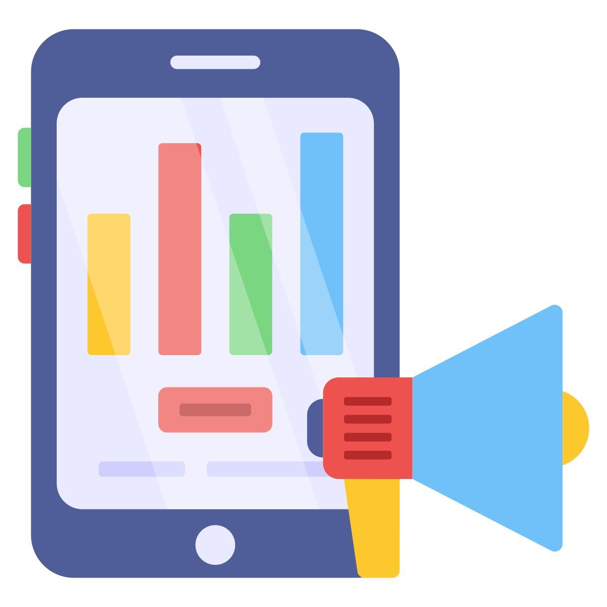 mobile analytical marketing icon