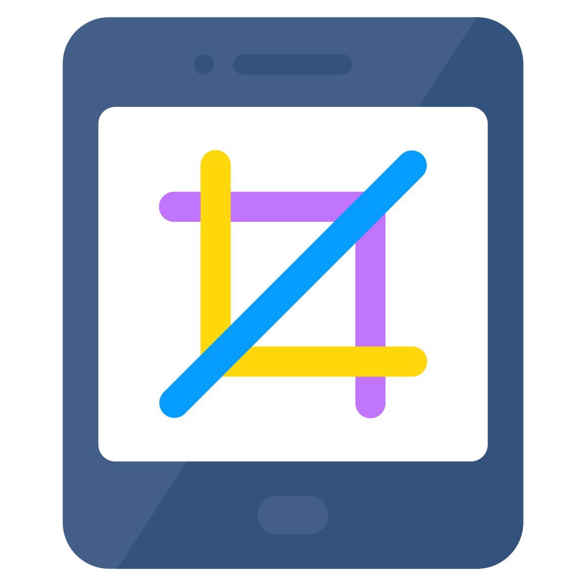 mobile crop tool icon