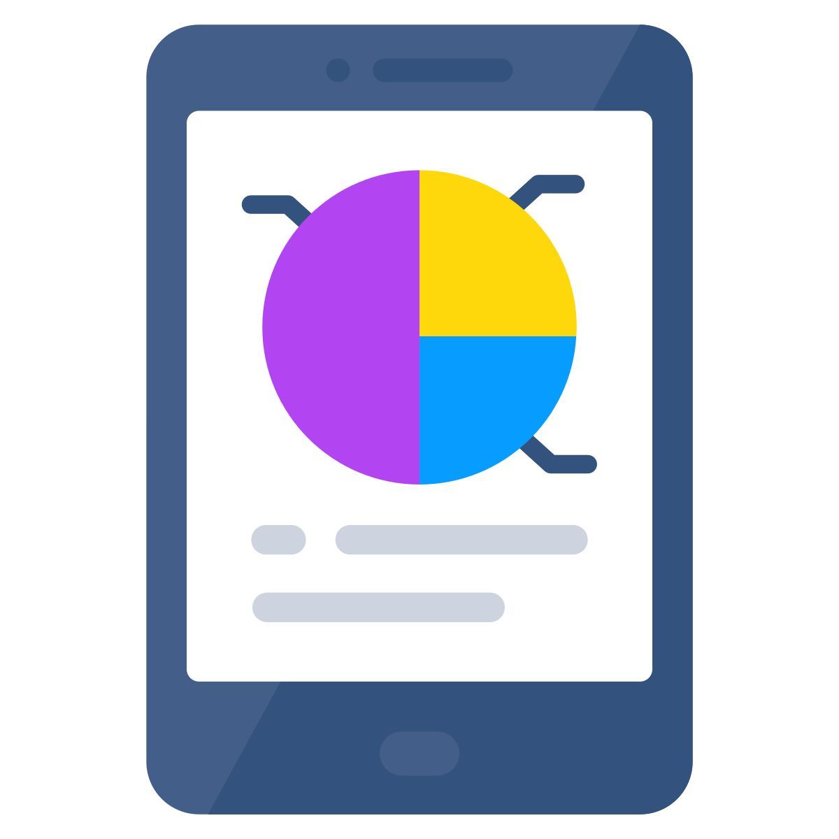 mobile data statistics icon