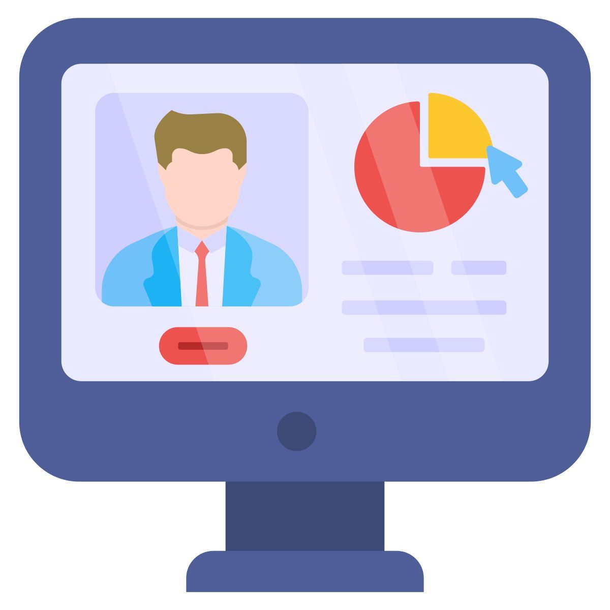 online business analyst icon