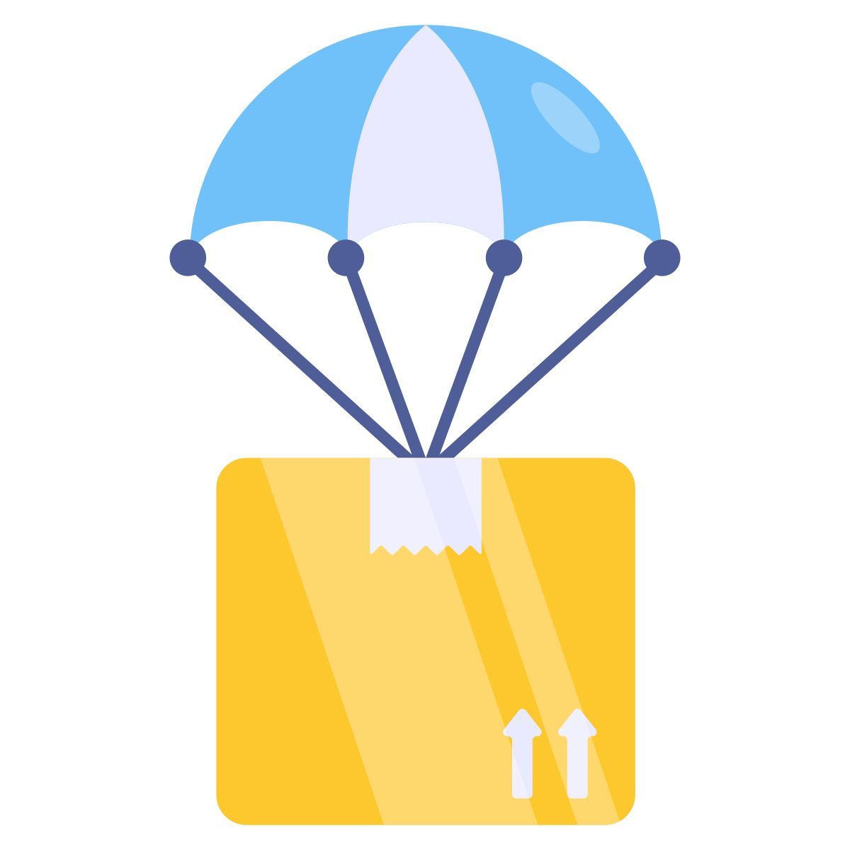 parachute delivery icon