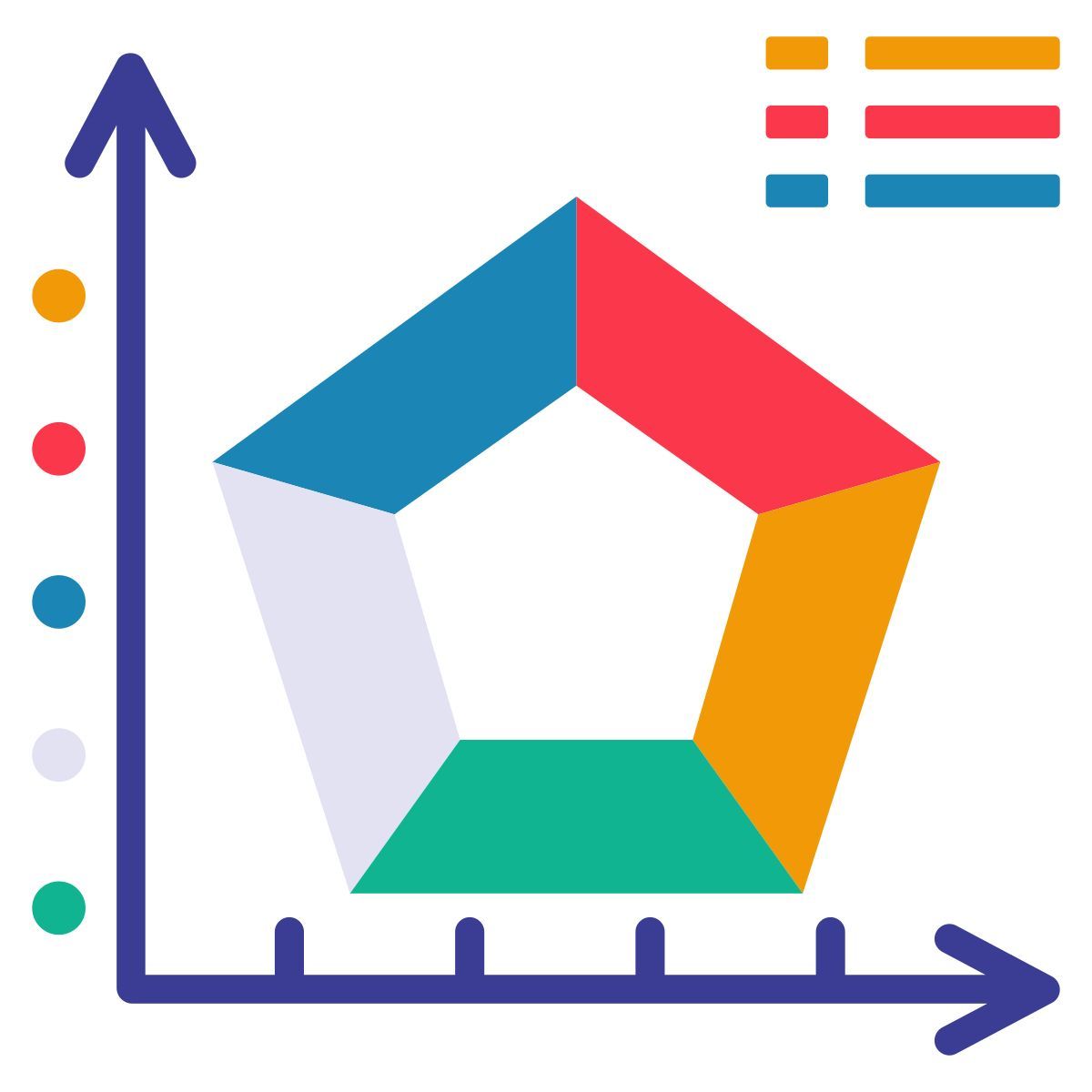 오각형 차트 icon