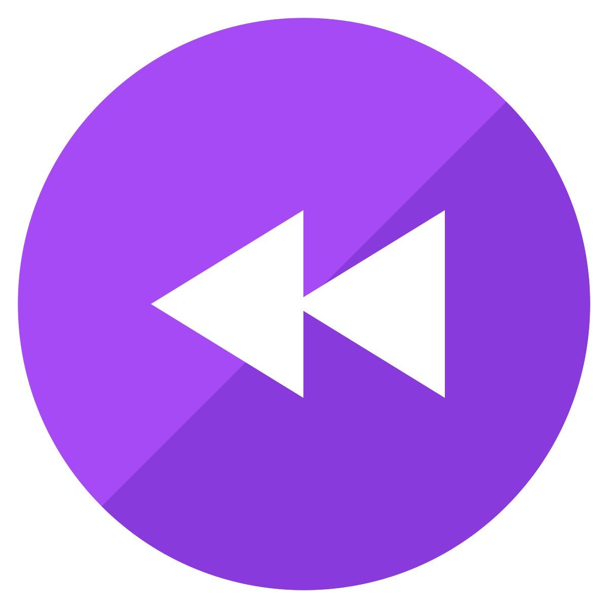 play back arrow icon