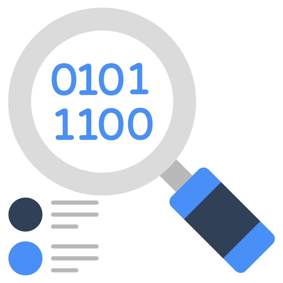 rechercher des données binaires icon