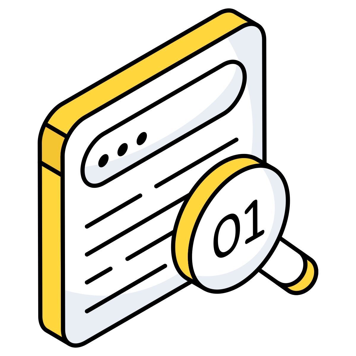 search binary data icon