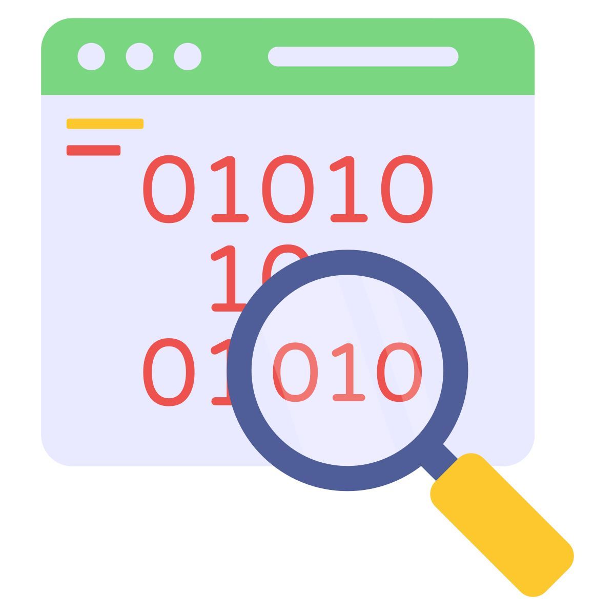 rechercher des données binaires icon