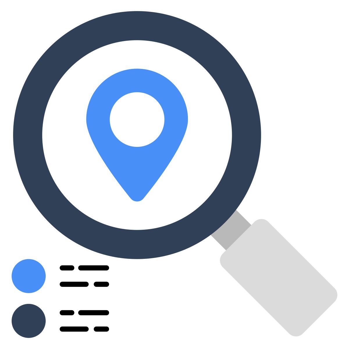 emplacement de recherche icon