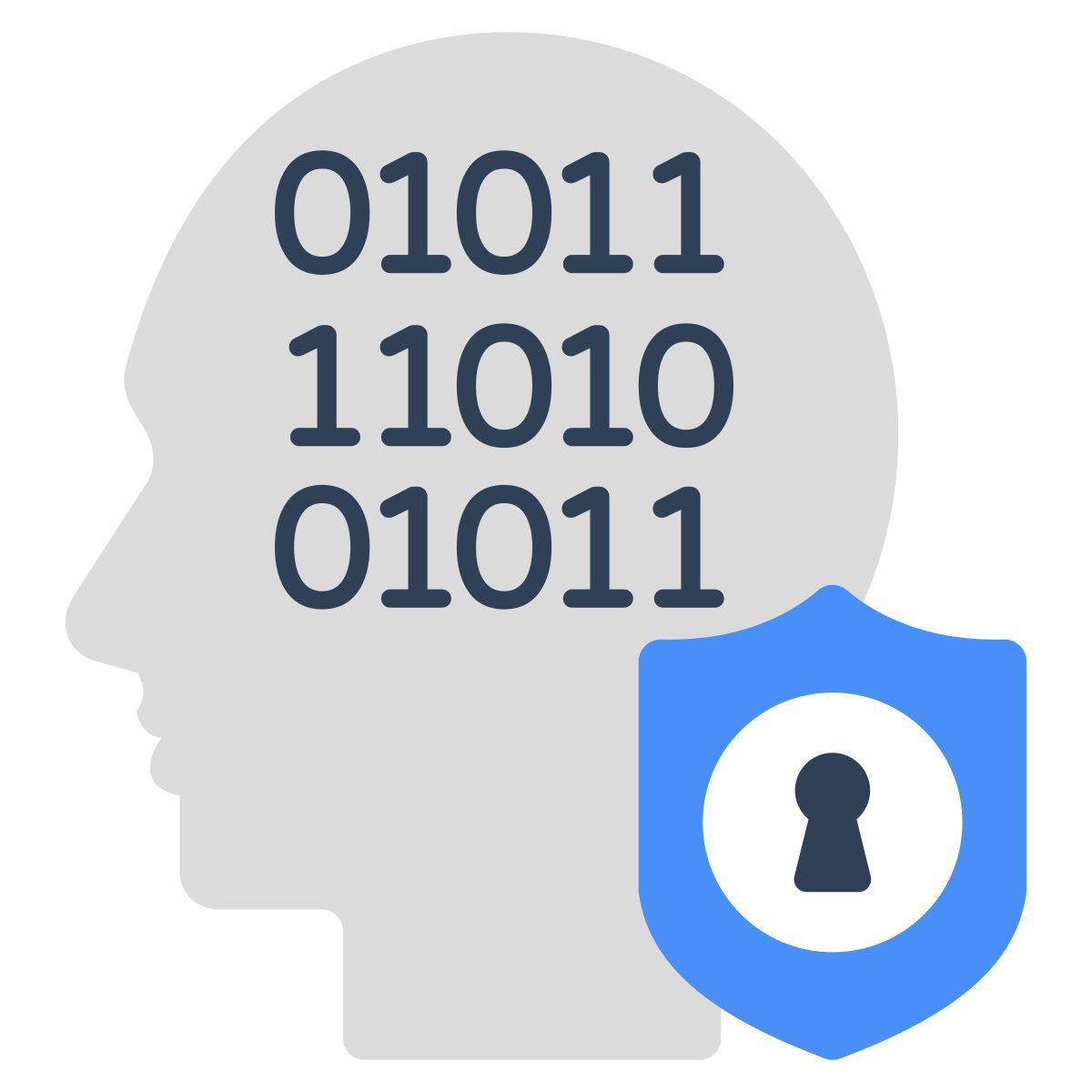 secure binary data icon