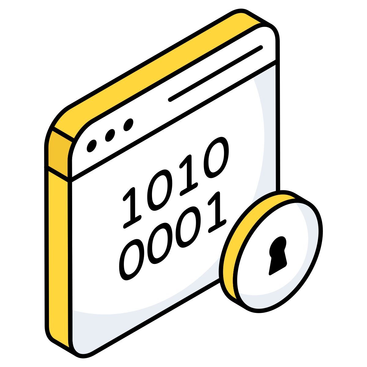 secure binary data icon