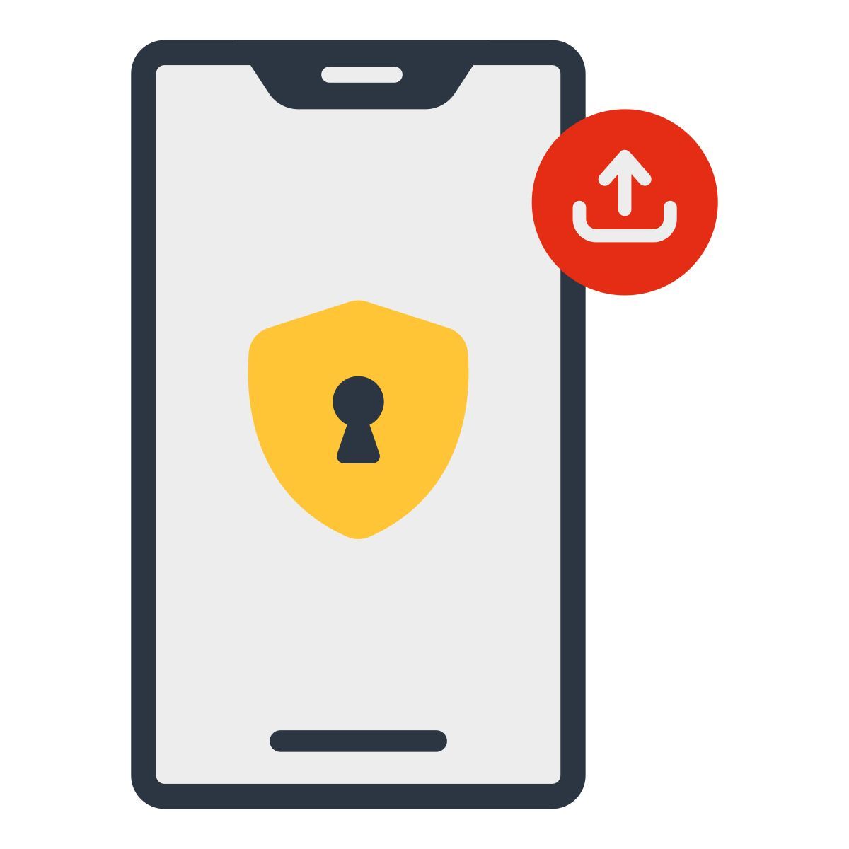 secure mobile data icon