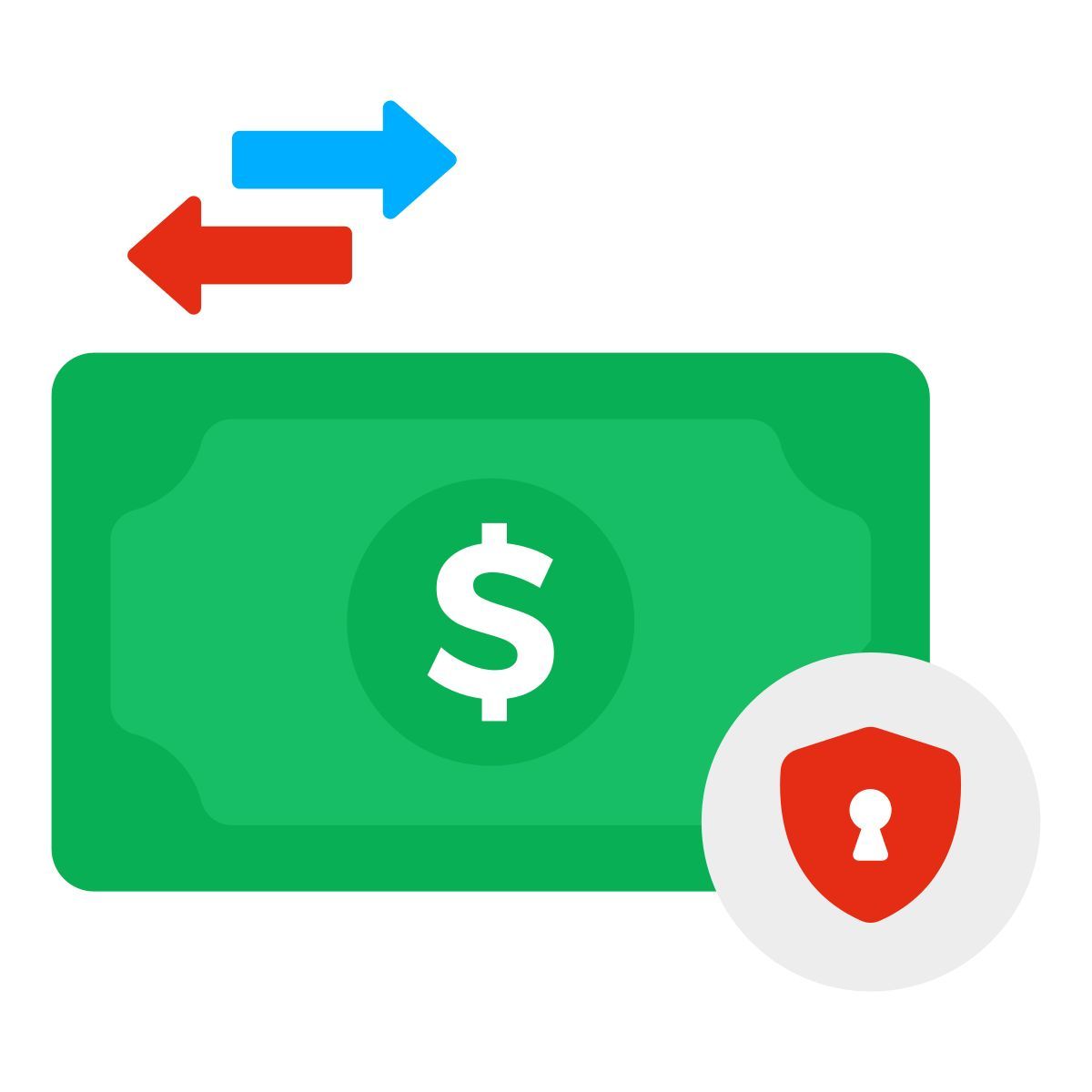 Sichere Geldtransaktion icon