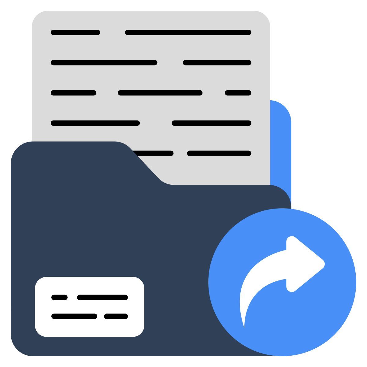ordner senden icon