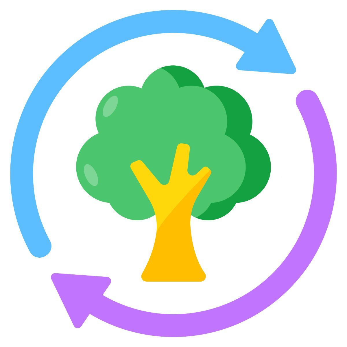 recyclage des arbres icon