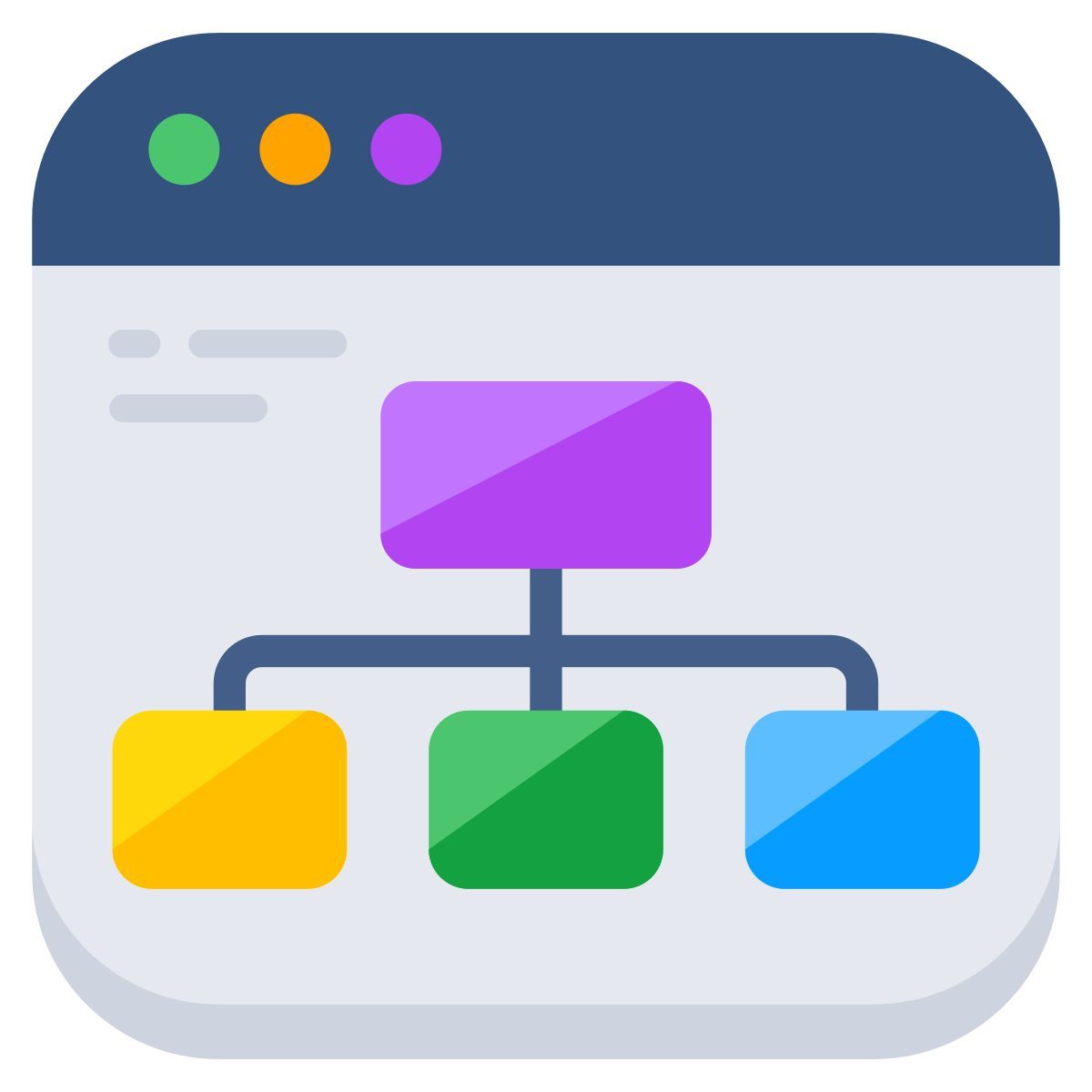 hiérarchie web icon