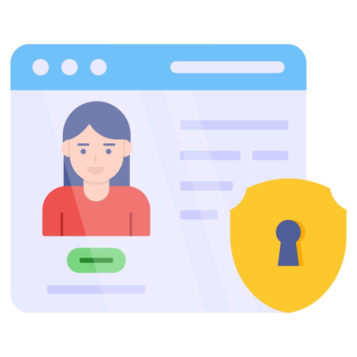 sécurité du profil web icon