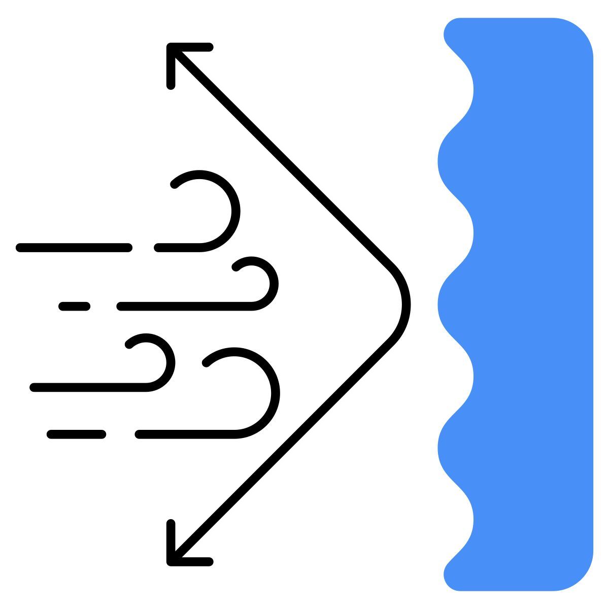 wind repellent icon
