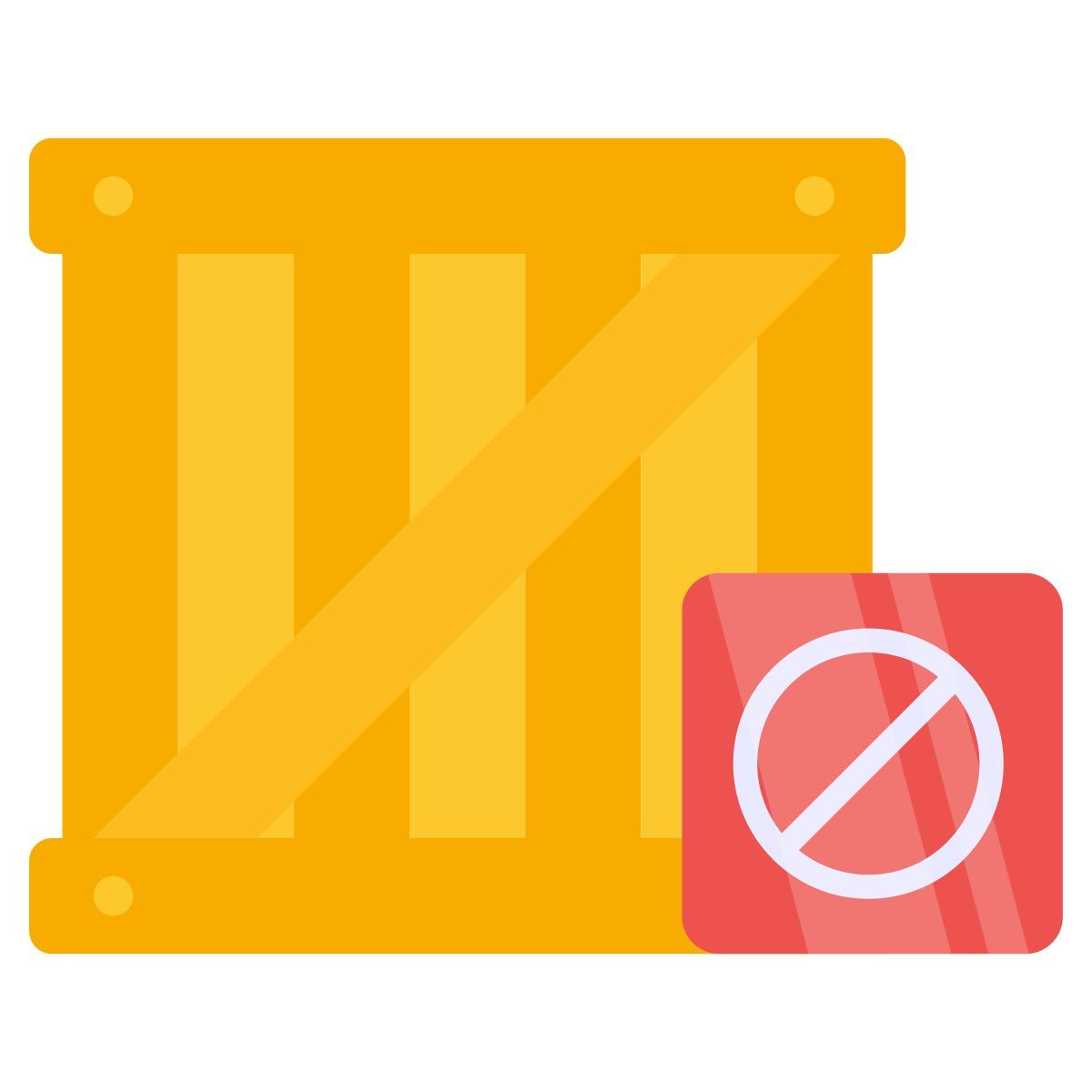 verbot von holzkisten icon