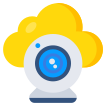 external Cloud-Webcam-cloud-and-web-vectorslab-flat-vectorslab icon