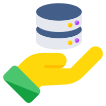 external Database-Care-servers-and-databases-vectorslab-flat-vectorslab icon