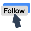 external Follow-social-media-vectorslab-flat-vectorslab icon