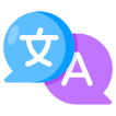 external Language-Translator-customer-support-vectorslab-flat-vectorslab icon