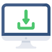 external Online-Downloading-multimedia-vectorslab-flat-vectorslab icon