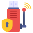 external Usb-Security-internet-security-and-communication-vectorslab-flat-vectorslab icon