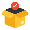 external Verified-Parcel-delivery-and-logistic-vectorslab-flat-vectorslab icon