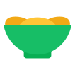 external bowl-set-of-fast-food-and-vegetable-and-fruits-vectorslab-flat-vectorslab-2 icon