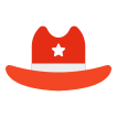 external cowboy-hat-travel-and-tour-camping-and-navigation-vectorslab-flat-vectorslab icon
