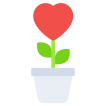 external love-plant-valentines-day-vectorslab-flat-vectorslab icon