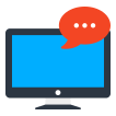 external online-chat-education-vectorslab-flat-vectorslab icon