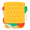 external sandwhich-set-of-fast-food-and-vegetable-and-fruits-vectorslab-flat-vectorslab icon