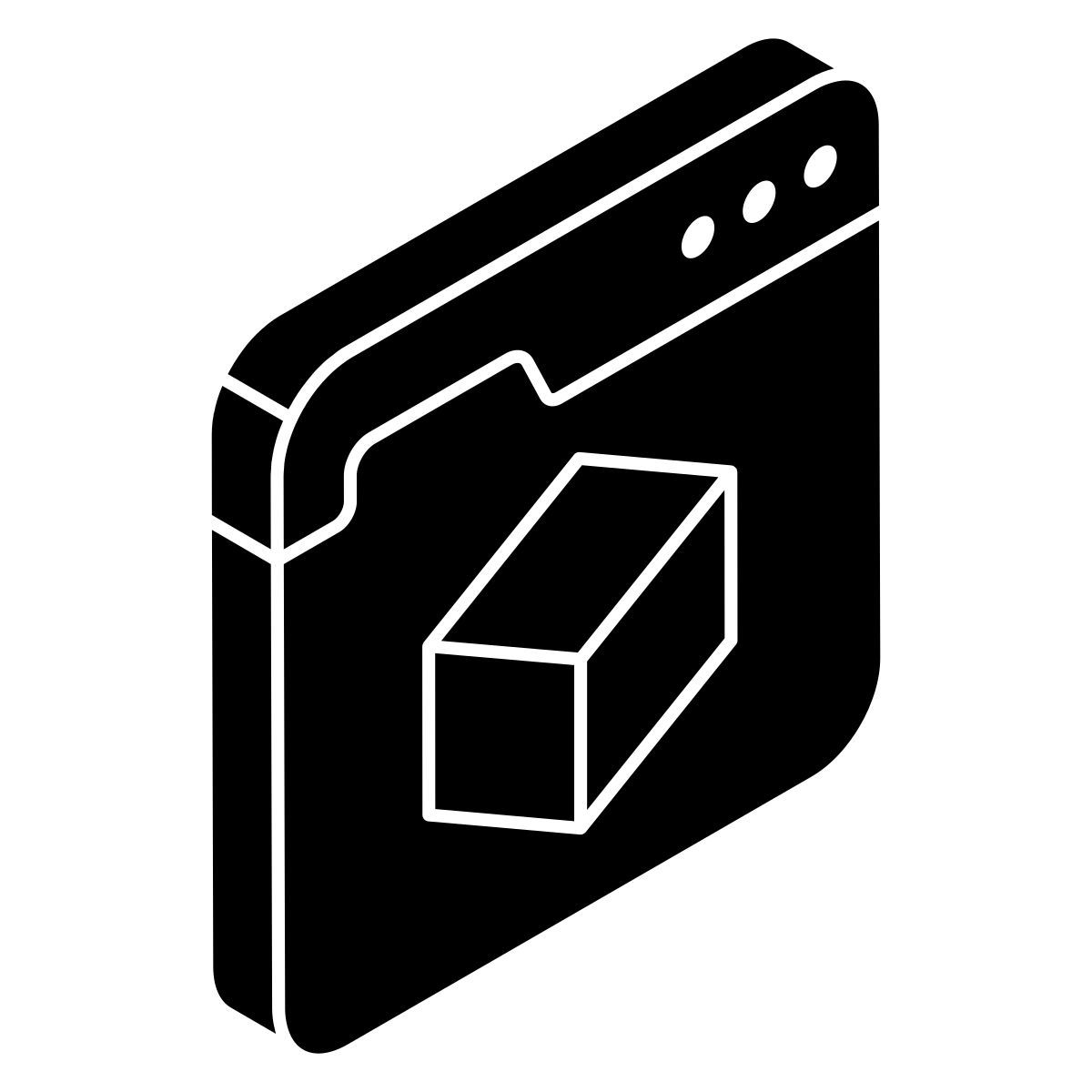 3d cube icon