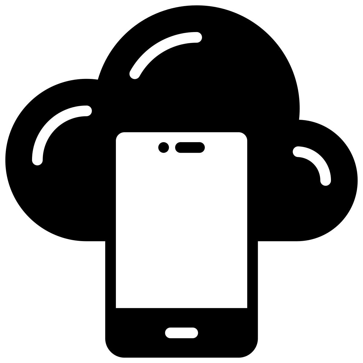 mobile cloud data icon