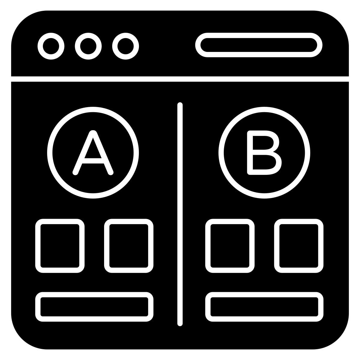 test a/b icon