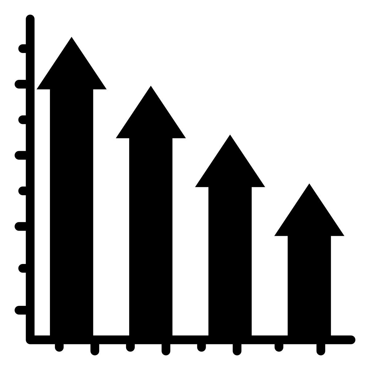 gráfico de setas icon