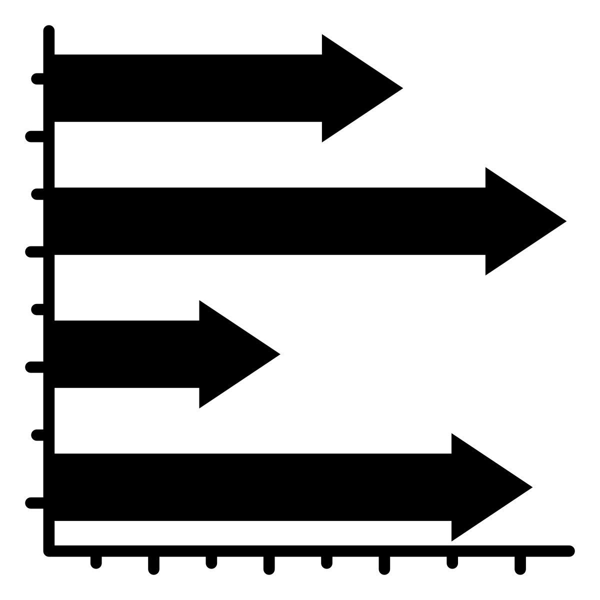 gráfico de setas icon