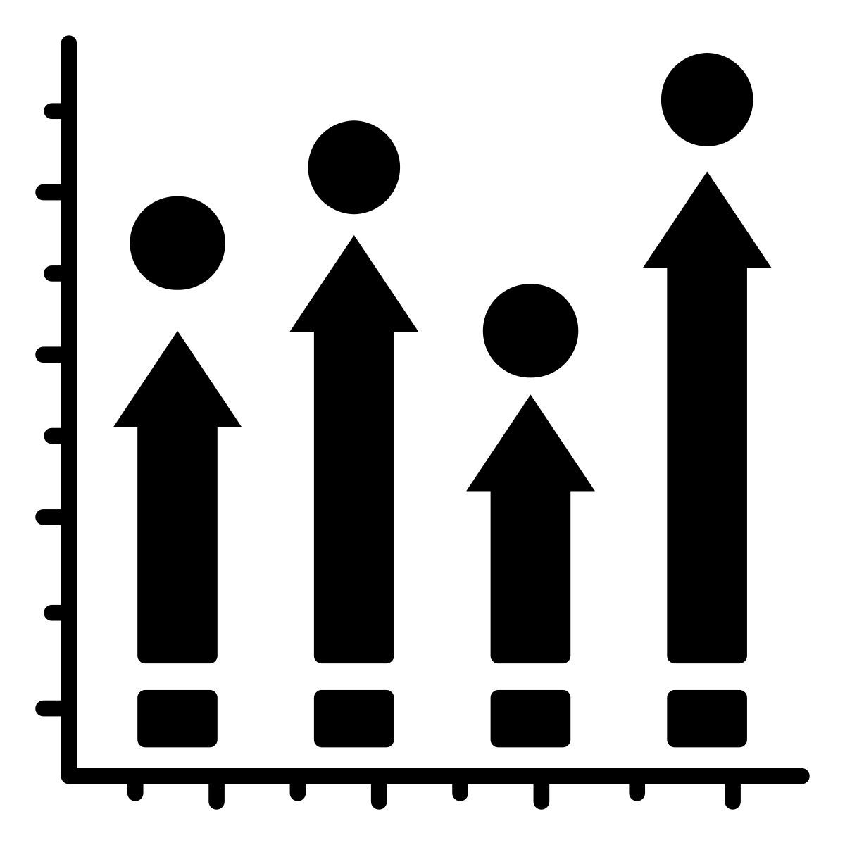gráfico de setas icon