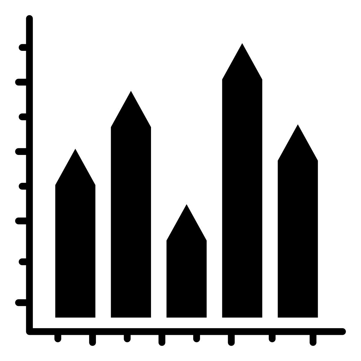 gráfico de setas icon