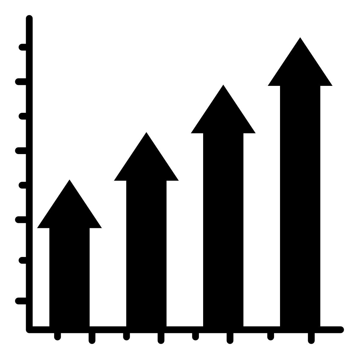 gráfico de setas icon
